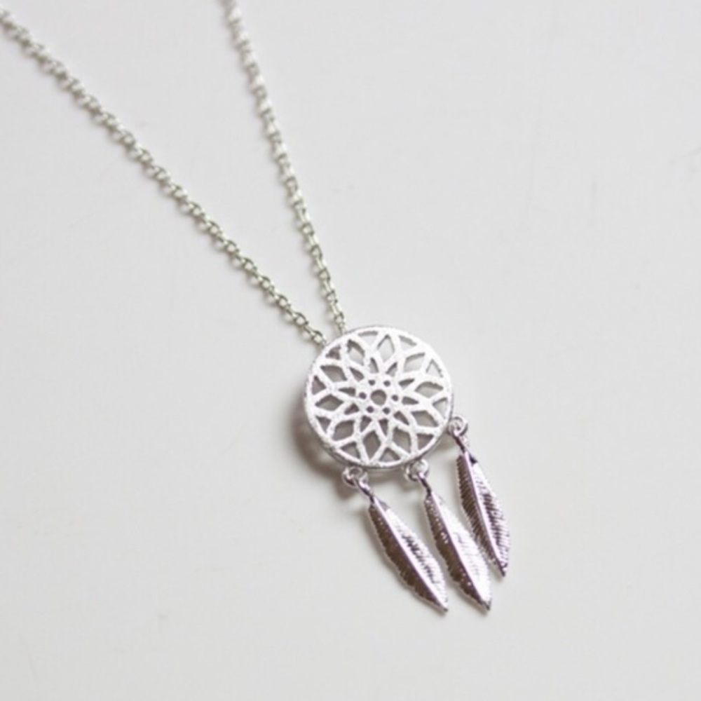 🌫Boho dream catcher necklace